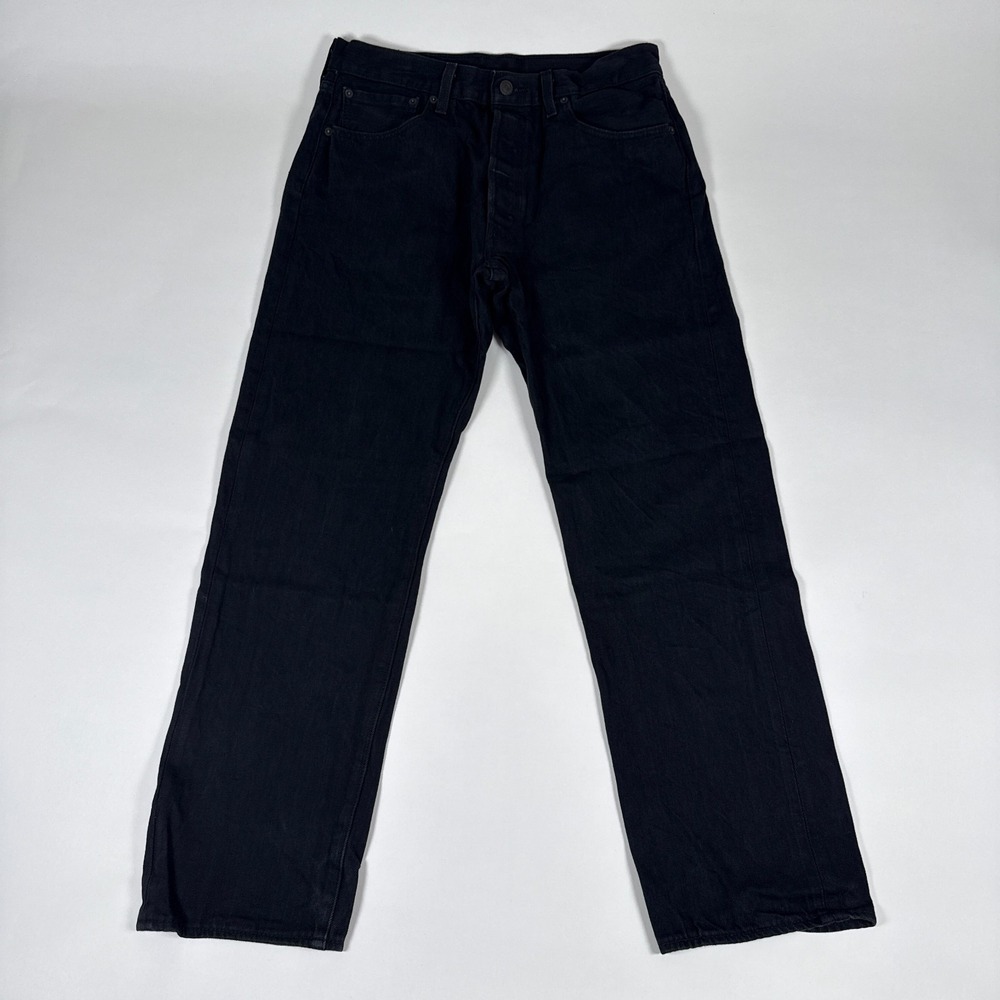 Levis 501 Jeans Mens 34x32 Black Original Fit Straight Leg Button Fly Fits 34x29